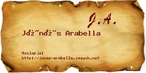Jónás Arabella névjegykártya