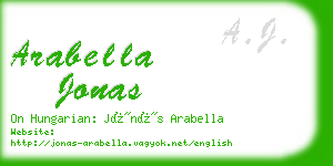 arabella jonas business card